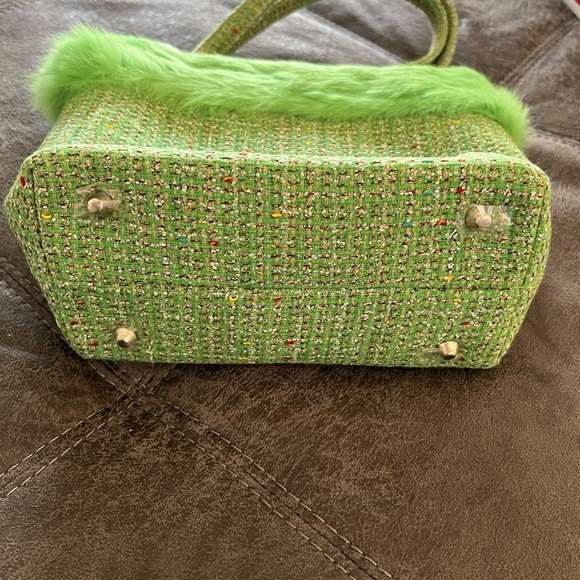 Hananel Lime Green Tweed Purse Bag NWT - Picture 5 of 5